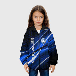Куртка с капюшоном детская VOLKSWAGEN LOGO SPORT, цвет: 3D-черный — фото 2