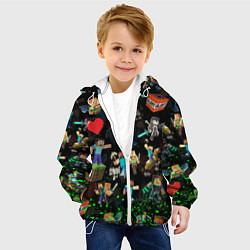 Куртка с капюшоном детская МАЙНКРАФТ ПАТТЕРН ГЕРОИ ИГРЫ, цвет: 3D-белый — фото 2