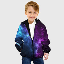 Куртка с капюшоном детская NEON GALAXY НЕОНОВЫЙ КОСМОС, цвет: 3D-черный — фото 2