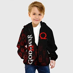 Куртка с капюшоном детская GOD OF WAR HEROES ГЕРОИ, цвет: 3D-черный — фото 2