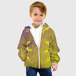 Куртка с капюшоном детская Новогодний салют фейерверк, цвет: 3D-белый — фото 2