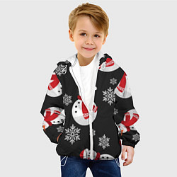 Куртка с капюшоном детская Снеговик!, цвет: 3D-белый — фото 2