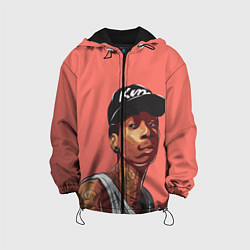 Куртка с капюшоном детская Wiz Khalifa Art, цвет: 3D-черный