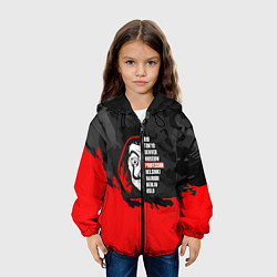 Куртка с капюшоном детская La Casa de Papel Professor, цвет: 3D-черный — фото 2