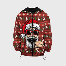 Куртка с капюшоном детская Bad Santa Плохой Санта, цвет: 3D-черный