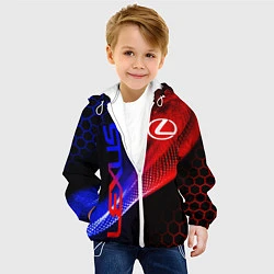 Куртка с капюшоном детская LEXUS ЛЕКСУС NEON НЕОН, цвет: 3D-белый — фото 2