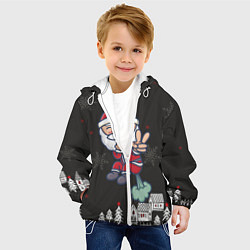 Куртка с капюшоном детская Плохой Санта 2022 Bad Santa, цвет: 3D-белый — фото 2