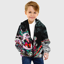 Куртка с капюшоном детская Такаши Мураками художник, цвет: 3D-черный — фото 2