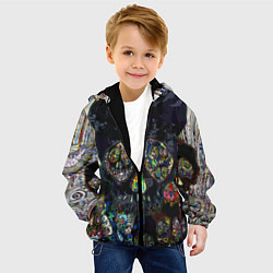 Куртка с капюшоном детская Такаши Мураками художник Японии, цвет: 3D-черный — фото 2