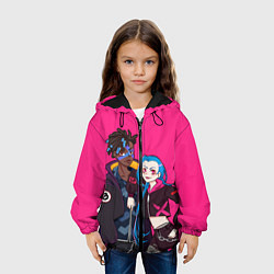 Куртка с капюшоном детская Ekko and Jinx, цвет: 3D-черный — фото 2