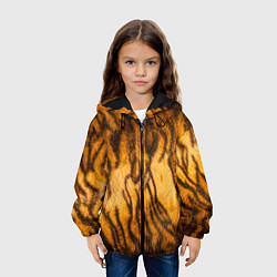 Куртка с капюшоном детская Шкура тигра 2022, цвет: 3D-черный — фото 2