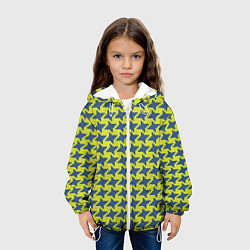 Куртка с капюшоном детская Сине-желтые гусиные лапки, цвет: 3D-белый — фото 2