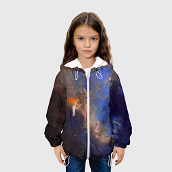 Куртка с капюшоном детская Cosmic animal, цвет: 3D-белый — фото 2