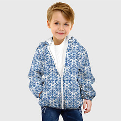Куртка с капюшоном детская Зимнее кружевство, цвет: 3D-белый — фото 2