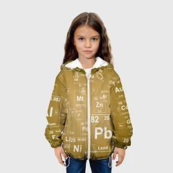Куртка с капюшоном детская Pb - таблица Менделеева, цвет: 3D-белый — фото 2