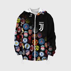 Куртка с капюшоном детская JUVENTUS LOGOBOMBING SPORT, цвет: 3D-белый