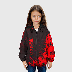 Куртка с капюшоном детская Токийские мстители Горизонтальная надпись, цвет: 3D-черный — фото 2