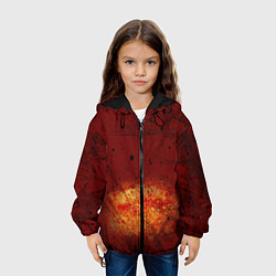 Куртка с капюшоном детская Взрыв на Марсе, цвет: 3D-черный — фото 2