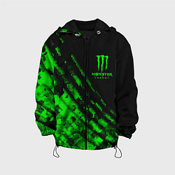 Куртка с капюшоном детская Monster Energy Текстура, цвет: 3D-черный