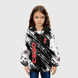 Куртка с капюшоном детская CS : GO СНЕЖИНКИ, цвет: 3D-черный — фото 2
