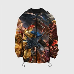 Куртка с капюшоном детская Пекло битвы, цвет: 3D-черный
