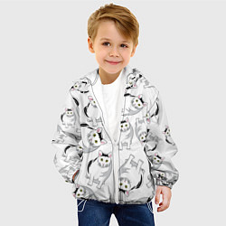 Куртка с капюшоном детская КОТИКИ МЕМ МЯУ, цвет: 3D-белый — фото 2