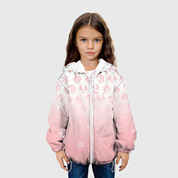Куртка с капюшоном детская ГЕНШИН ИМПАКТ ЯПОНИЯ САКУРА ЦВЕТОК, цвет: 3D-белый — фото 2