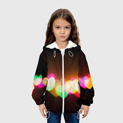 Куртка с капюшоном детская Горящие сердца всех цветов радуги, цвет: 3D-белый — фото 2