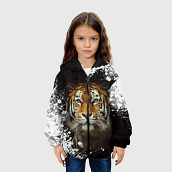 Куртка с капюшоном детская Год тигра2022, цвет: 3D-черный — фото 2