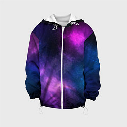Куртка с капюшоном детская Космос Galaxy, цвет: 3D-белый
