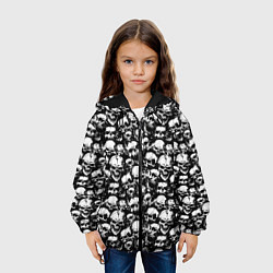 Куртка с капюшоном детская Screaming skulls, цвет: 3D-черный — фото 2