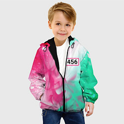 Куртка с капюшоном детская ИГРА В КАЛЬМАРА - 456 Огонь, цвет: 3D-черный — фото 2
