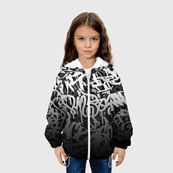 Куртка с капюшоном детская GRAFFITI WHITE TAGS ГРАФФИТИ, цвет: 3D-белый — фото 2