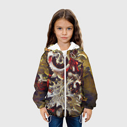 Куртка с капюшоном детская Осенние заморозки, цвет: 3D-белый — фото 2