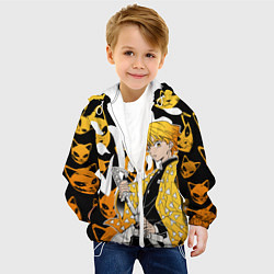 Куртка с капюшоном детская ЗЕНИЦУ ZENITSU СТИЛЬ ГРОМА, цвет: 3D-белый — фото 2