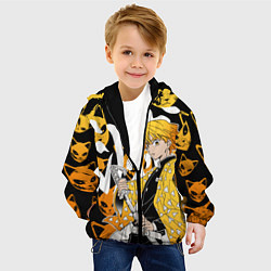 Куртка с капюшоном детская ЗЕНИЦУ ZENITSU СТИЛЬ ГРОМА, цвет: 3D-черный — фото 2