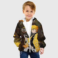 Куртка с капюшоном детская ТОМИОКА SLAYER КЛИНОК, цвет: 3D-белый — фото 2