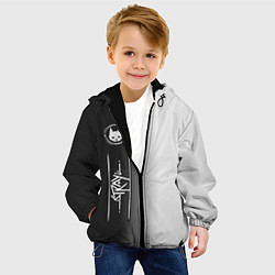 Куртка с капюшоном детская STRAY Градиент По вертикали, цвет: 3D-черный — фото 2
