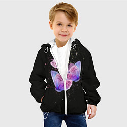 Куртка с капюшоном детская Butterflies Sky, цвет: 3D-белый — фото 2