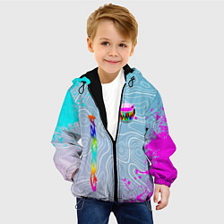 Куртка с капюшоном детская 6IX9INE Gooba Брызги, цвет: 3D-черный — фото 2