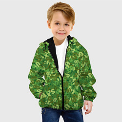 Куртка с капюшоном детская Знаки Доллара, цвет: 3D-черный — фото 2