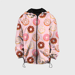 Куртка с капюшоном детская Pink donuts, цвет: 3D-черный