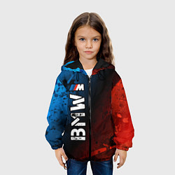 Куртка с капюшоном детская БМВ BMW Краски, цвет: 3D-черный — фото 2