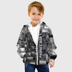 Куртка с капюшоном детская Minecraft, pattern 2066, цвет: 3D-белый — фото 2