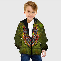 Куртка с капюшоном детская Кибер-лис, цвет: 3D-черный — фото 2