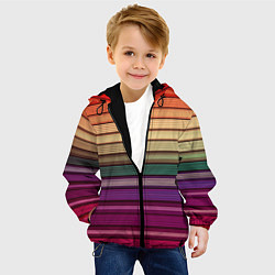 Куртка с капюшоном детская CUBER RAINBOW, цвет: 3D-черный — фото 2