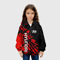 Куртка с капюшоном детская ХЕНДАЙ , HYUNDAI, цвет: 3D-черный — фото 2