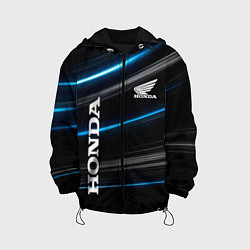 Куртка с капюшоном детская Honda Хонда, цвет: 3D-черный