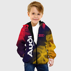 Куртка с капюшоном детская АУДИ Autosport Пламя, цвет: 3D-черный — фото 2