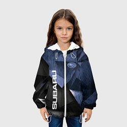 Куртка с капюшоном детская Subaru - Геометрия, цвет: 3D-белый — фото 2